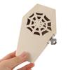 TIDTALEO Halloween Wooden Coffin Candy Box with Lid, Decorative Party Treats Container, Creative Hexagonal DIY Box with Spider Web Design for Halloween Party Supplies view 4