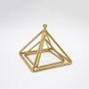 GFAZXDS Gold Plated Opaque Premium Crystal Quartz Pyramid 3-12 Inch Mokaba Merkaba Sound Therapy Meditation Yoga Meditation Stress Relief Corner Frame Percussion Instruments Incl,7 Inch view 2