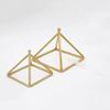 GFAZXDS Gold Plated Opaque Premium Crystal Quartz Pyramid 3-12 Inch Mokaba Merkaba Sound Therapy Meditation Yoga Meditation Stress Relief Corner Frame Percussion Instruments Incl,7 Inch view 3