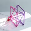 GFAZXDS Singing Pyramid Merkaba Chakra Optically Pink and Blue Bicolor Quartz Crystal Best Gift for Sound Healing Meditation Prayer with Carrying Bag,9 in view 4