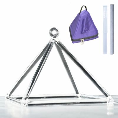 GFAZXDS Clear Quartz Crystal Singing Pyramid,12inch