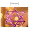 GFAZXDS Purple Transparent Hexagram Crystal Quartz Pyramid 5-10 Inch Mokaba Merkaba Sound Therapy Meditation Yoga Meditation Stress Relief Corner Frame Percussion Instruments Inc,9 Inch view 3
