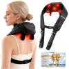 Shiatsu Neck Massager with Heat, Newly Tapping & Kneading Massage Machine for Neck Deep Tissue Relaxation, Portable Shoulder & Back Massager with 3 Speeds & Hands-Free Strap, Gifts for Men Women view 1