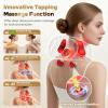 Shiatsu Neck Massager with Heat, Newly Tapping & Kneading Massage Machine for Neck Deep Tissue Relaxation, Portable Shoulder & Back Massager with 3 Speeds & Hands-Free Strap, Gifts for Men Women view 2