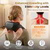 Shiatsu Neck Massager with Heat, Newly Tapping & Kneading Massage Machine for Neck Deep Tissue Relaxation, Portable Shoulder & Back Massager with 3 Speeds & Hands-Free Strap, Gifts for Men Women view 4