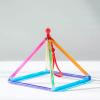 GFAZXDS Rainbow Crystal Singing Pyramid for Sound Healing Meditation Prayer Healing Musical Instrument,with Two Types Crystal Singing Bowl Striker,8 inch view 2