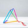 GFAZXDS Rainbow Crystal Singing Pyramid for Sound Healing Meditation Prayer Healing Musical Instrument,with Two Types Crystal Singing Bowl Striker,8 inch view 3