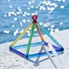 GFAZXDS Sound Healing Rainbow Crystal Singing Pyramid for Sound Healing Meditation Prayer Healing Musical Instrument,8 inch view 1