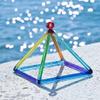 GFAZXDS Sound Healing Rainbow Crystal Singing Pyramid for Sound Healing Meditation Prayer Healing Musical Instrument,8 inch view 3