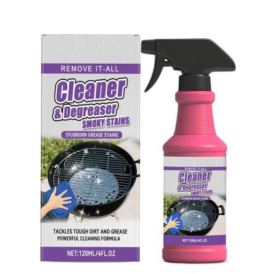 Kithol Fast-Acting Heavy-Duty Grill Degreaser Spray, BBQ Grill Cleaner, Grill Cleaner for Outdoor Grills, Heavy Duty Degreaser Cleaner Spray, Smoky Stains, And Stubborn Grease (2)