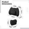 Kronabelle Car Lumbar Support Set, Ergonomic Memory Foam Lumbar Support Pillow, Electric Vibration, Headrest, C Shape & Waist Embrace, Simulate Hand Massage, Classic Black, Gift Ready view 4