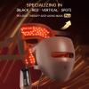 OUOQNUE LED Light Face Mask, 4 Color Light & Near, Infrared Light Skin Care Device, Rechargeable LED Beauty Mask for Home Use, Non-Invasive Facial Beauty Device Coffee view 2