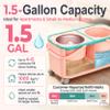 RinseWise Easy-Use Gen 2 Spin Mop and Bucket for Pet & Family Homes, Shower-Style Rinse, Clean & Dirty Water Separation, 1.5 Gal Clean Water Capacity, 4 Swivel Wheels, 61" Handle, 6 Mop Heads - Pink view 4