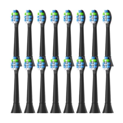 4-16 Pack Replacement Heads, Compatible with Philips, Compatible for Sonicare, Standard Fit Sonic Toothbrush Refills(16pcs Black)