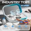 2026 QITQUNS 3-in-1 Ultrasonic Contact Lens CleanerIndustry-Leading 60,000Hz Ultrasonic Power Contact Lens Cleaner Machine with Contact Lens Applicator Tool,Coral view 2