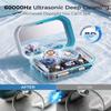 2026 QITQUNS 3-in-1 Ultrasonic Contact Lens CleanerIndustry-Leading 60,000Hz Ultrasonic Power Contact Lens Cleaner Machine with Contact Lens Applicator Tool,Coral view 3