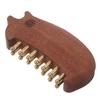 GALPADA Sandalwood Copper Teeth Scalp Massager Comb Wood Guasha Massage Tool for Meridian Relaxation Head Neck Shoulder Body Scrubbing Spa Therapy view 1