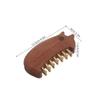 GALPADA Sandalwood Copper Teeth Scalp Massager Comb Wood Guasha Massage Tool for Meridian Relaxation Head Neck Shoulder Body Scrubbing Spa Therapy view 2
