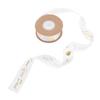 PAMINGONO Fathers Day Black Floral Wrapping Ribbon with Gold Foil Lettering, 10 Yards White Love Satin Ribbon for Cake Decoration, Bouquet, and Present Packaging view 1