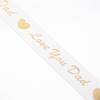 PAMINGONO Fathers Day Black Floral Wrapping Ribbon with Gold Foil Lettering, 10 Yards White Love Satin Ribbon for Cake Decoration, Bouquet, and Present Packaging view 3