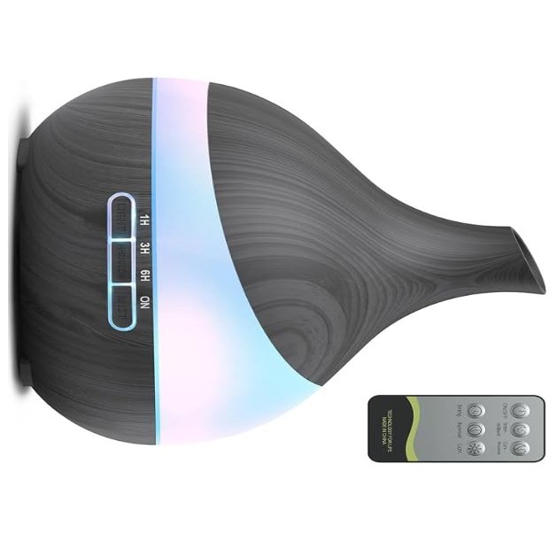 500ML Essential Oil Diffuser: Aroma Diffuser with Remote Control for Hotel Spa Yoga Room - Humidifier with 14 Colors LED Night Light
