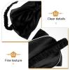 DEARMAMY Silk Sleeping Eye Mask with Large Bow, Black Travel Sleep Mask for Youth, Soft Lightweight Eye Covers for Sleeping and Household Use view 3