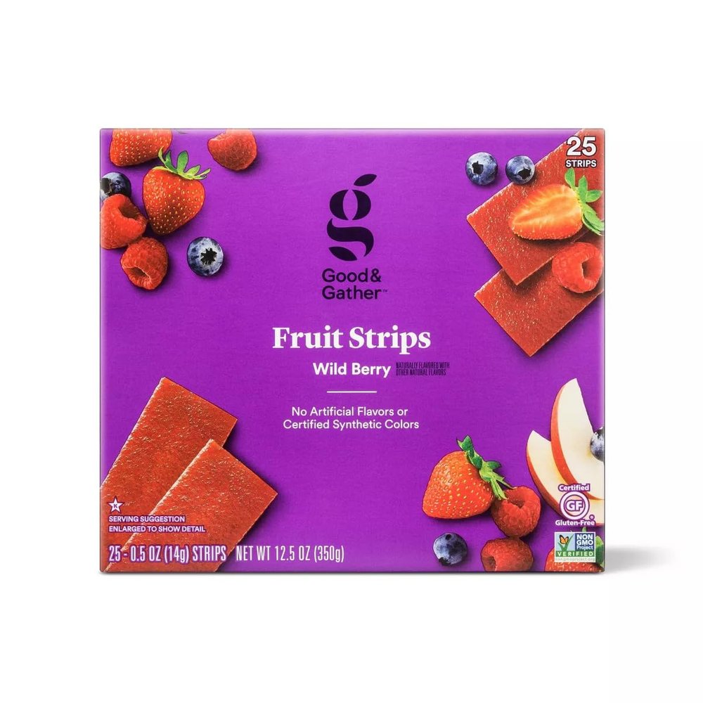 Good and gather Wild Berry Organic Fruit Strip Pack - 25ct/12.5oz - Certified Gluten-Free