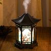 Zen Pavilion Lantern Essential Oil Diffuser & Night Light, 160ml Aroma Diffuser Dual Mist Modes, Zen Style Humidifier for Yoga, Meditation, Spa, Warm & White Light (A) view 2