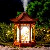 Zen Pavilion Lantern Essential Oil Diffuser & Night Light, 160ml Aroma Diffuser Dual Mist Modes, Zen Style Humidifier for Yoga, Meditation, Spa, Warm & White Light (A) view 3