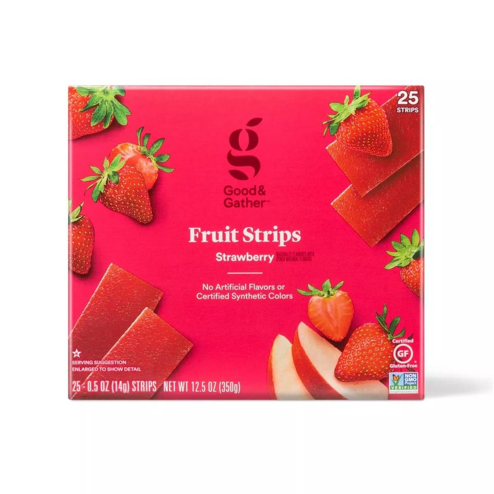 Good and gather Strawberry Organic Fruit Strip Pack - 25ct/12.5oz