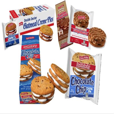 Little Debbie Double Decker Variety Pack, 1 Caddy each of Double Decker Oatmeal Creme Pie, Double Decker Chocolate Chip Creme Pie, Double Decker Fudge Rounds (6 individually wrapped packs per caddy, 18 total snacks)