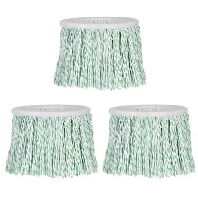 Mop Head Rotating Cotton Replacement Spin Wash Floor Cleaning Tools Round Cotton Thread Size Compatible Mop Heads(3pcs)