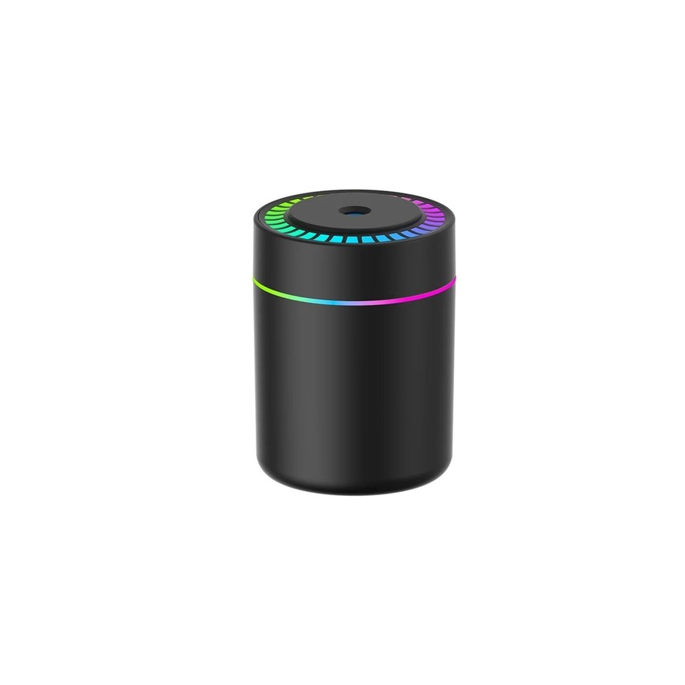 180ml Portable Humidifier with 7-Color Lights, Rechargeable USB Essential for Home, Car, Office and Sleep Aid(Black)