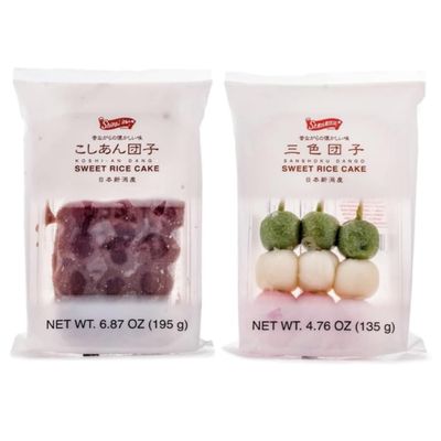 Sanshoku Dango Japanese Sweet Rice Cake Combo Pack | Koshi-An Red Bean and Sanshoku Dango Original Mochi