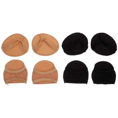 HOOWIFFY Invisible High Heel Shoe Cushions, 4 Pairs Thick Anti-Slip Forefoot Pads for Relief, Painless Female Metatarsal Foot Cushions for High Heels and Dress Shoes