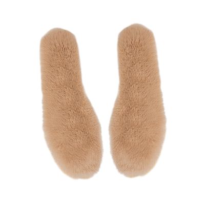OUNONA Thick Warm Shoe Insoles 1 Pair Light Brown Soft Sole Odor-Resistant Winter Footwear Inserts Comfortable Cold-Proof Shoe Accessory for Men and Women