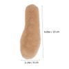 OUNONA Thick Warm Shoe Insoles 1 Pair Light Brown Soft Sole Odor-Resistant Winter Footwear Inserts Comfortable Cold-Proof Shoe Accessory for Men and Women view 2