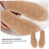 OUNONA Thick Warm Shoe Insoles 1 Pair Light Brown Soft Sole Odor-Resistant Winter Footwear Inserts Comfortable Cold-Proof Shoe Accessory for Men and Women view 3