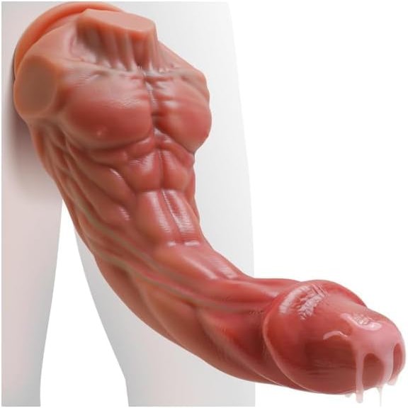 12 Inch Soft Silicone Toy, Realistic Silicone Dick Clitioral Stimulation Safe Material Lifelike Men Dick with Strong Suction Cup Adult Tools for Women and Beginner HWR05