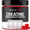 DivinusLab Creatine Monohydrate Gummies 5g (5000mg) for Men & Women, Pre Workout Chews for Energy Boost, Creatine for Building Muscle and Strength, Non-Melting, Vegan, Non-GMO, 120 Count (Strawberry) view 1