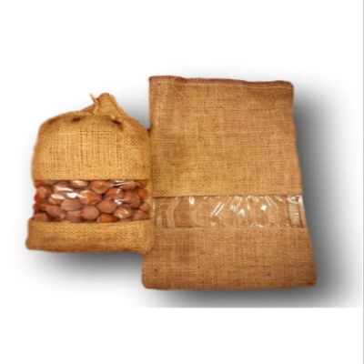 Hazelnut Sack 10 Pack 500 gr Capacity 5.5x10.2 in Jute Burlap Bag for Storage, Crafts, Party Favors - Jute