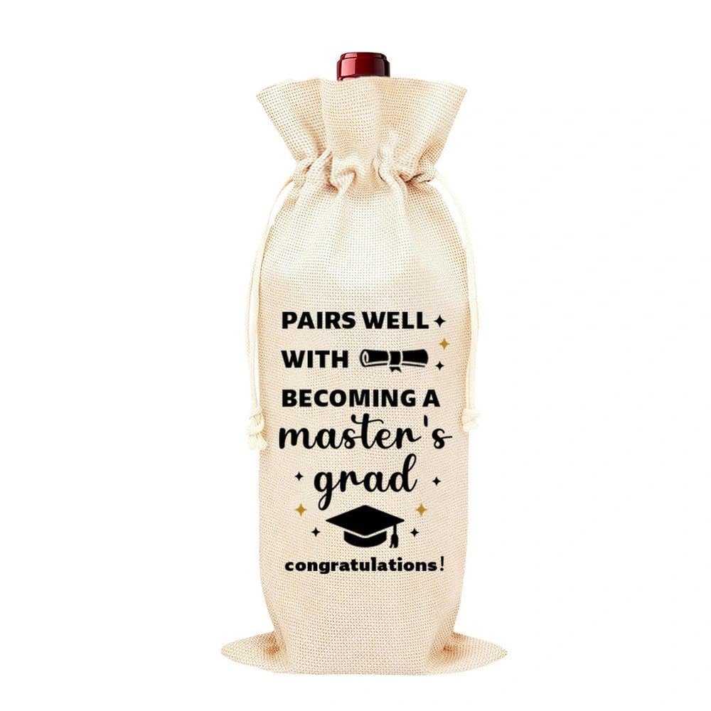 College Graduation Gifts for Graduate Students - College Grad Gifts for Son Daughter Bachelors Degree Graduation Gift for Sister Brother Friends Congratulations on Graduating Graduate Gift Wine Bag