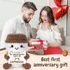 1 Year Anniversary Boyfriend Girlfriend Coffee Gifts Crochet - Anniversary Presents for Women 1 Year, Emotional Positive Support 1st Wedding I Love You Gifts for Him Her Husband Wife Couples. view 2