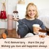 1 Year Anniversary Boyfriend Girlfriend Coffee Gifts Crochet - Anniversary Presents for Women 1 Year, Emotional Positive Support 1st Wedding I Love You Gifts for Him Her Husband Wife Couples. view 3