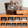 30X/10X Floor Magnifying Glass with Light and Stand, 45 LED Flexible Gooseneck, Hands-Free Magnifying Lamp for Reading, Close Work, Sewing view 2