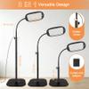 30X/10X Floor Magnifying Glass with Light and Stand, 45 LED Flexible Gooseneck, Hands-Free Magnifying Lamp for Reading, Close Work, Sewing view 4