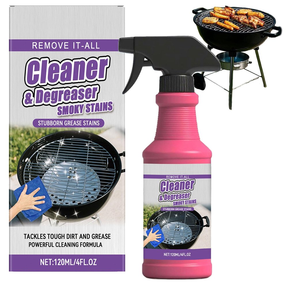 Fast Acting Heavy Duty Grill Degreaser Spray, Spray Desengrasante para Parrillas de Accin Rpida y alta Resistencia, 120ml Fast Acting Heavy Duty Grill Degreaser Spray for Outdoor Grills (1 Set)