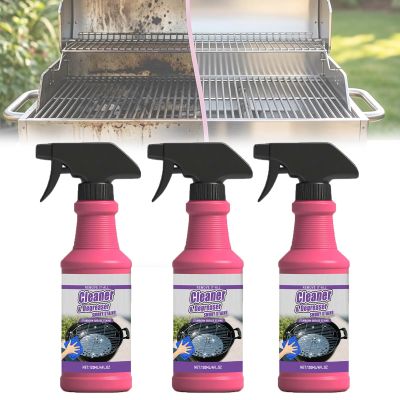 XKSMBG Fast-Acting Heavy-Duty Grill Degreaser Spray, 120ml BBQ Grill Cleaner for Outdoor Grills & Smokers, All Purpose Heavy Oil Cleaning Agent (3pcs)