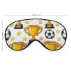 Super Smooth Soft Soccer Stars Art Sleep Eye Mask with Elastic Strap for Travel Naps Yoga Plane Night, Light Blocking Eyeshade view 2