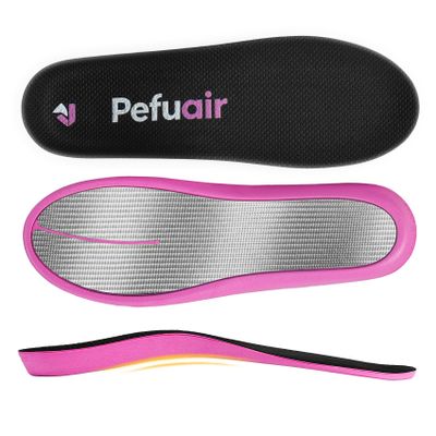Pefuair Carbon Fiber Athletic Insoles for Men Women Adults, High Rigidity Carbon Core Performance Shoe Inserts, Shock Absorption High Rebound Sport Insoles for Running Basketball (9.5 Men/11 Women)